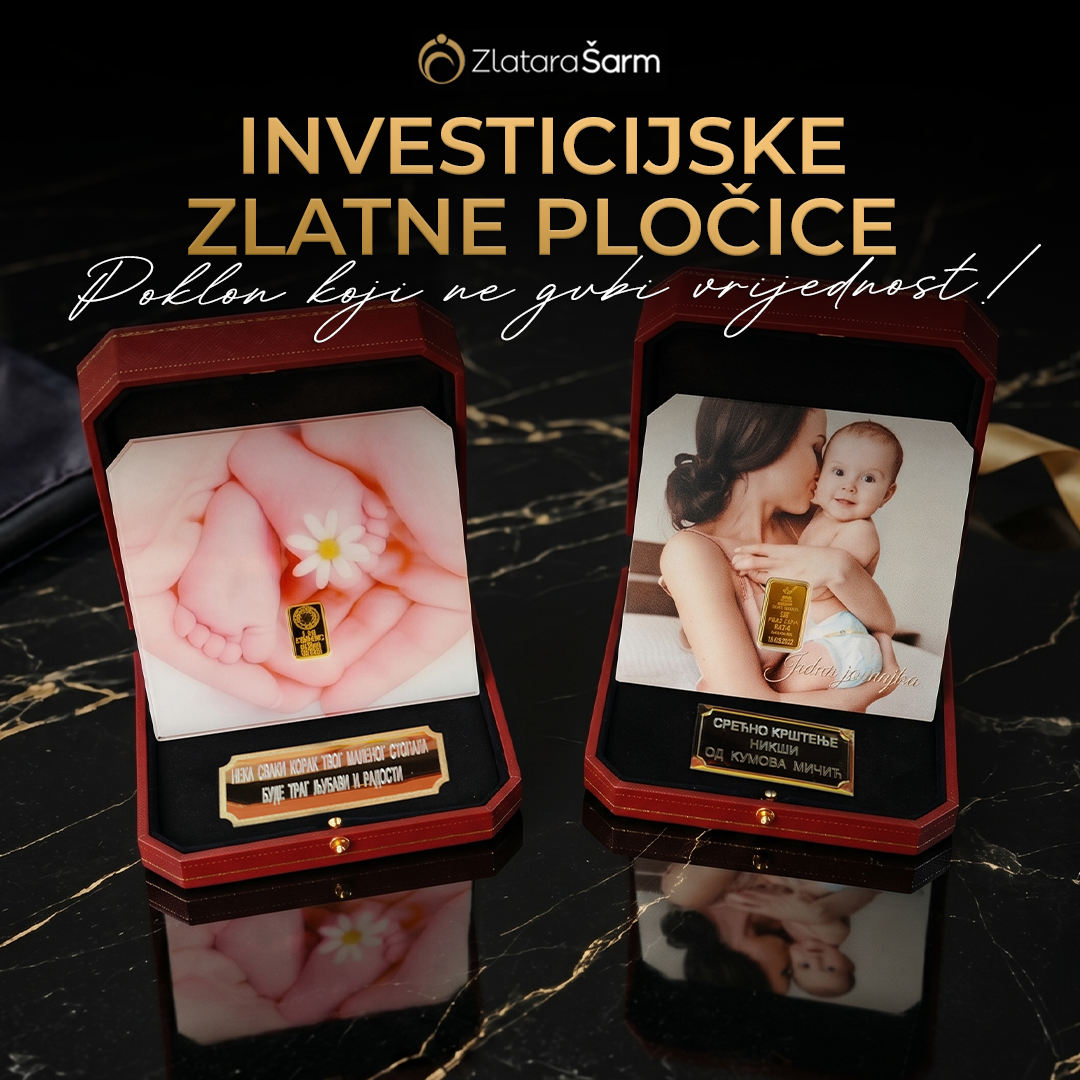 Investicijske zlatne pločice - poklon koji ne gubi vrijednost
